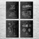 Butcher Patent Wall Art Set of 4
