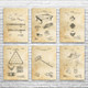 Pool Patent Wall Art Set of 6
