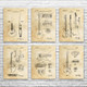 Guitar Patent Wall Art Set of 6 Guitar Patent Wall Art Set of 6