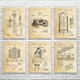 Farming Patent Wall Art Set of 6 Farming Patent Wall Art Set of 6