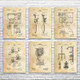 Plumbing Patent Wall Art Set of 6