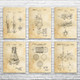NASA Space Patent Wall Art Set of 6