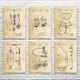 Scuba Diving Patent Wall Art Set of 6