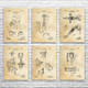 Anesthesiology Patent Wall Art Set of 6 Anesthesiology Patent Wall Art Set of 6