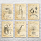 Horn Instruments Patent Wall Art Set of 6