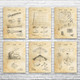 Roofing Patent Wall Art Set of 6