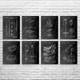 Skiing Patent Wall Art Set of 8