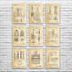 Oil Well Patent Wall Art Set of 9