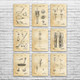 Golf Patent Wall Art Set of 9