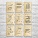 Construction Patent Wall Art Set of 9