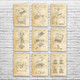 Retro Computer Patent Wall Art Set of 9 Retro Computer Patent Wall Art Set of 9