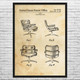 1962 Office Chair Patent Wall Art