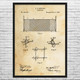 Tennis Net Patent Wall Art