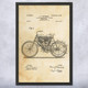 1901 Motorcycle Patent Wall Art