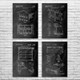 Garage Patent Wall Art Set of 4