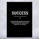 Success Definition Wall Art Bold