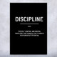 Discipline Motivational Print Discipline Motivational Print