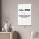 Challenge Definition Wall Art Bold
