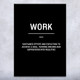 Work Definition Wall Art Bold