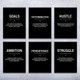 Goals Hustle Motivational Prints Set of 6