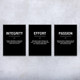 Integrity Passion Motivational Prints Set of 3