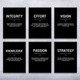 Integrity Passion Motivational Prints Set of 6
