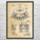 Bicycle Carousel Patent Wall Art