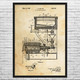 Ice Cream Machine Patent Wall Art