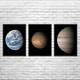 Earth Neighborhood Space Wall Art Set of 3