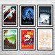 Future Visions Space Tourism Wall Art Set of 6