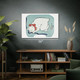 White Cat Ukiyo-e Wall Art