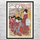 Women & Cherry Blossoms Ukiyo-e Wall Art