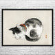 Sleeping Cat Ukiyo-e Wall Art Sleeping Cat Ukiyo-e Wall Art
