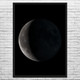 Waning Crescent Moon Space Wall Art