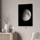 Waxing Gibbous Moon Space Wall Art Waxing Gibbous Moon Space Wall Art
