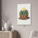 Golden Barrel Cactus Botanical Art Print