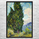 Van Gogh Cypresses Art Print