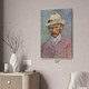 Van Gogh Portrait with Grey Straw Hat Art Print