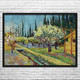 Van Gogh Orchard Bordered by Cypresses Art Print