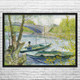 Van Gogh Fishing in Spring Art Print