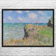 Monet Cliff Walk at Pourville Art Print