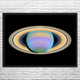 Saturn in Ultraviolet Space Wall Art