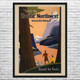 Pacific Northwest Vintage Travel Art