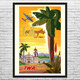 Los Angeles TWA Vintage Travel Art