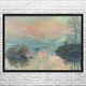 Monet Sun Setting on the Seine Art Print