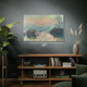 Monet Sun Setting on the Seine Art Print