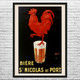 Nicolas de Port Beer Rooster Vintage Ad Wall Art