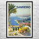 San Remo Vintage Travel Art