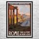 Rome Vintage Travel Art