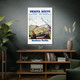 Shasta Route Vintage Travel Art